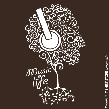 Voir en zoom T-shirt Music Is Life