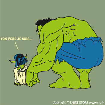 Voir en zoom T-shirt Green Vador Je suis ton p&egrave;re
