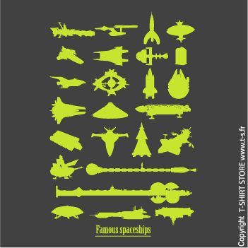 Voir en zoom T-shirt Famous spaceships
